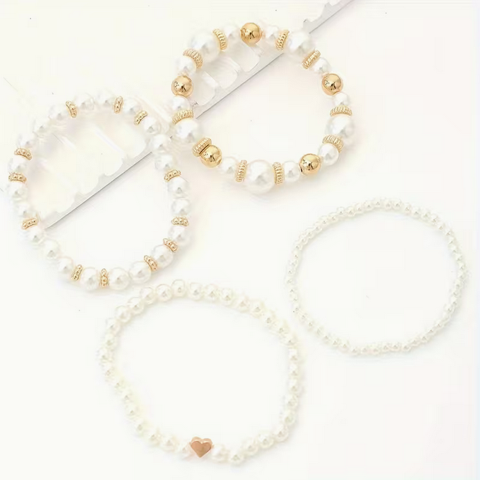 Set of Four Pearl Bracelets | Perlume