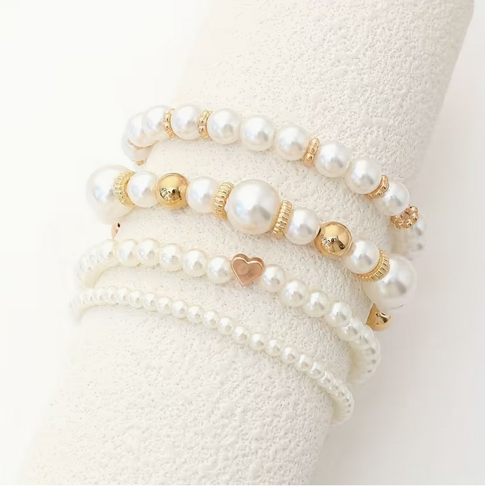 Set of Four Pearl Bracelets | Perlume