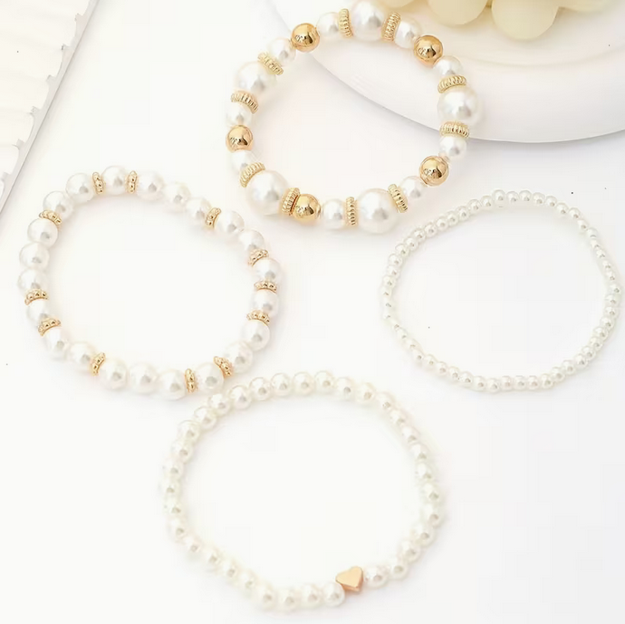 Set of Four Pearl Bracelets | Perlume