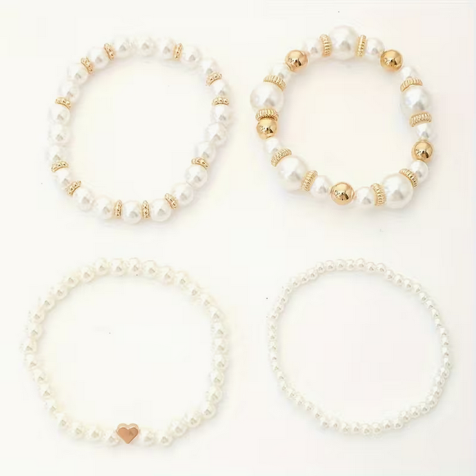 Set of Four Pearl Bracelets | Perlume