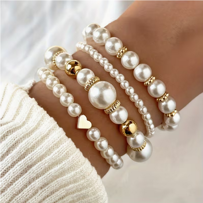 Set of Four Pearl Bracelets | Perlume
